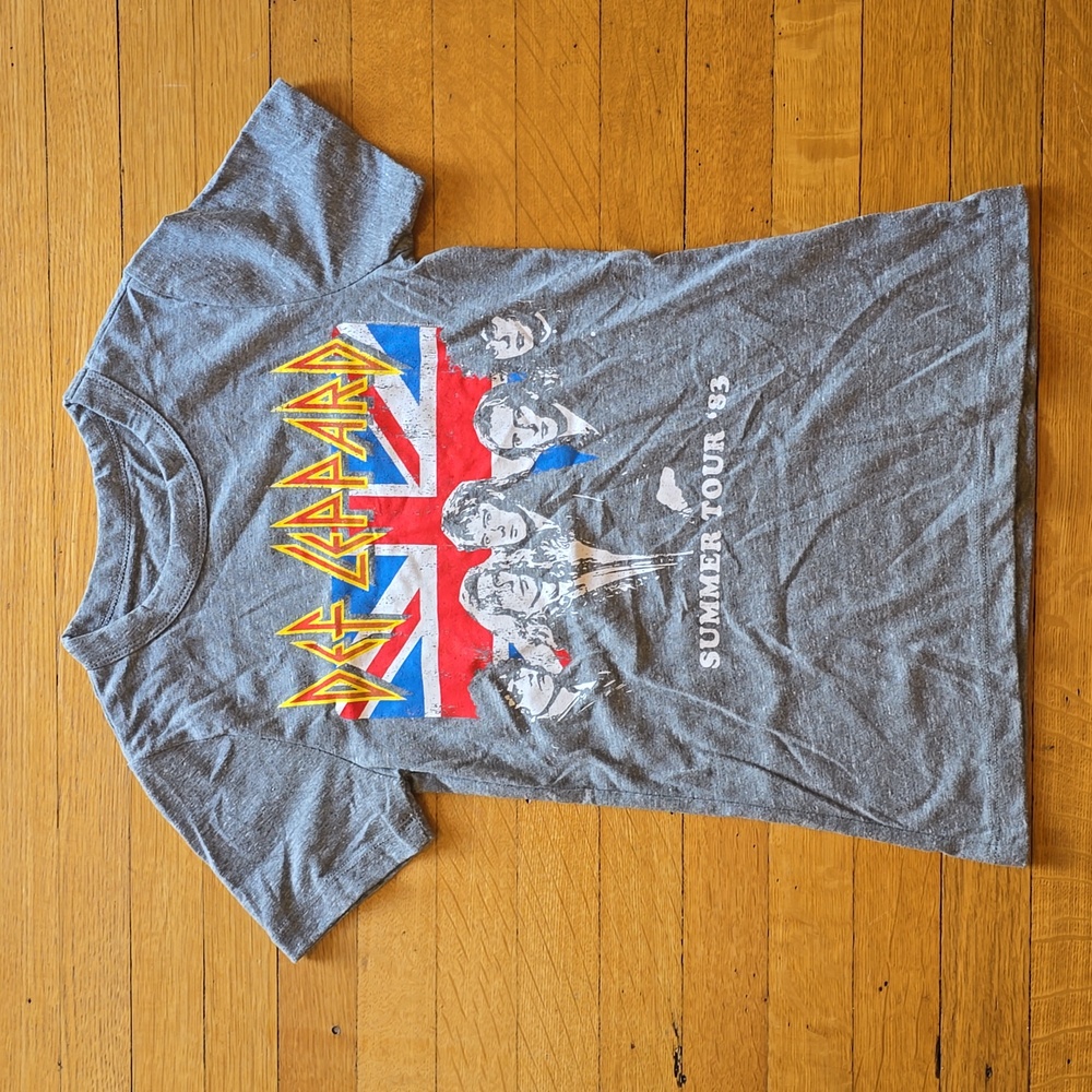 NWOT, Chaser, Def Leppard 'Summer Tour '83' T-Shirt, Women's XS